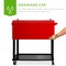 Best Choice Products 80qt Steel Rolling Cooler Cart w/ Bottle Opener, Catch Tray, Drain Plug, Locking Wheels